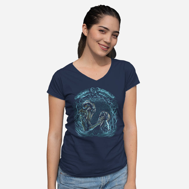 Starry Faun-Womens-V-Neck-Tee-zascanauta