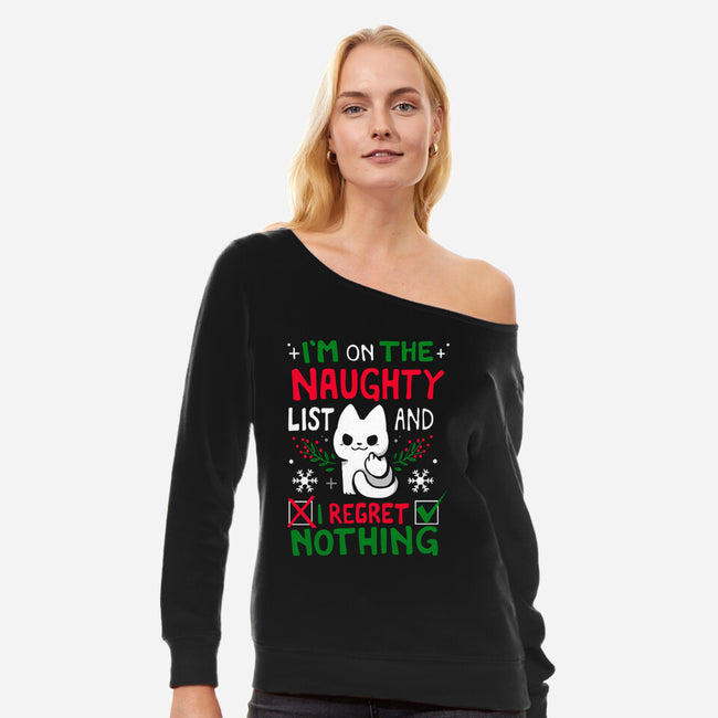 And I Regret Nothing-Womens-Off Shoulder-Sweatshirt-Vallina84