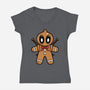 Gingerbread Pool-Womens-V-Neck-Tee-krisren28