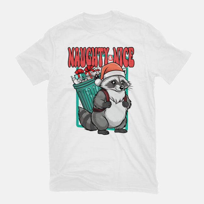 Naughty And Nice Santa-Womens-Basic-Tee-palmstreet