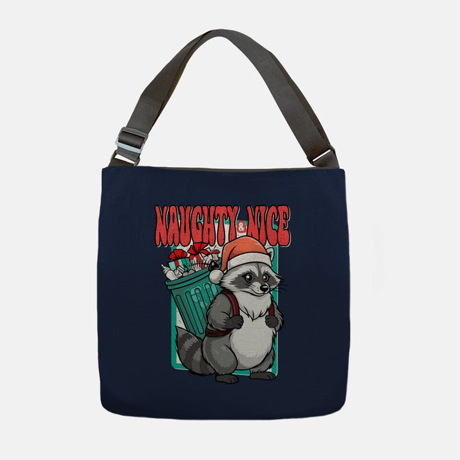 Naughty And Nice Santa-None-Adjustable Tote-Bag-palmstreet