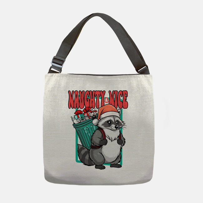 Naughty And Nice Santa-None-Adjustable Tote-Bag-palmstreet