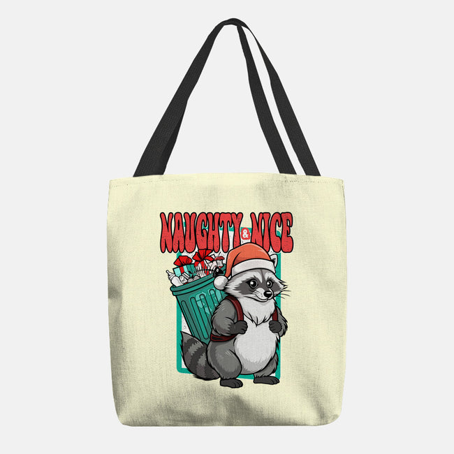 Naughty And Nice Santa-None-Basic Tote-Bag-palmstreet