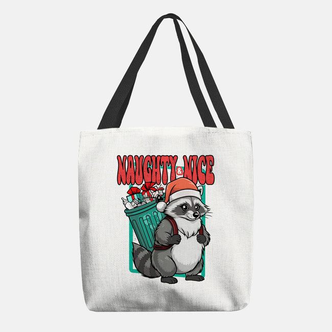 Naughty And Nice Santa-None-Basic Tote-Bag-palmstreet