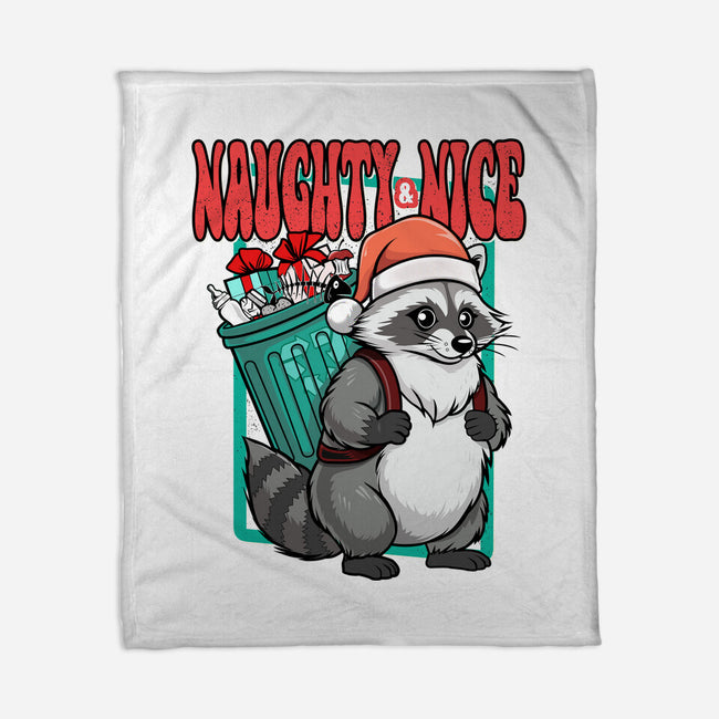 Naughty And Nice Santa-None-Fleece-Blanket-palmstreet