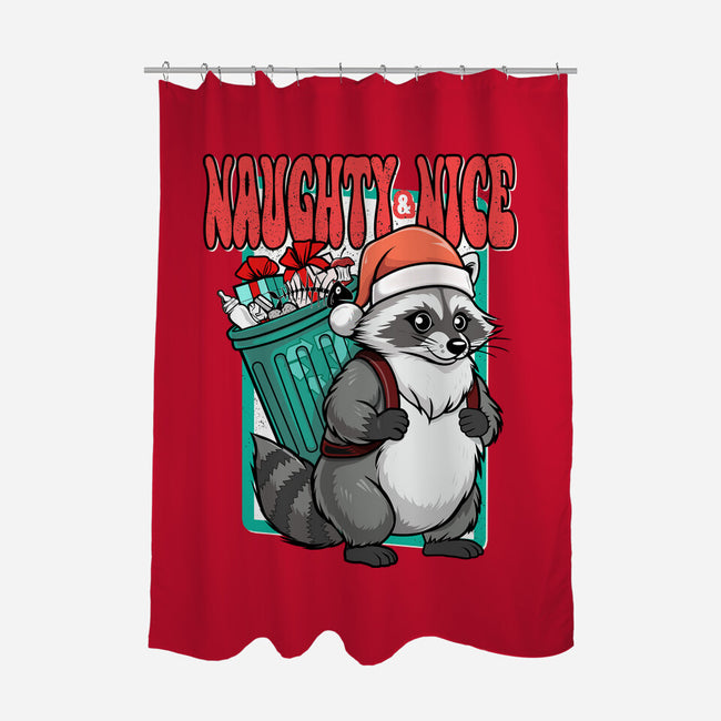 Naughty And Nice Santa-None-Polyester-Shower Curtain-palmstreet