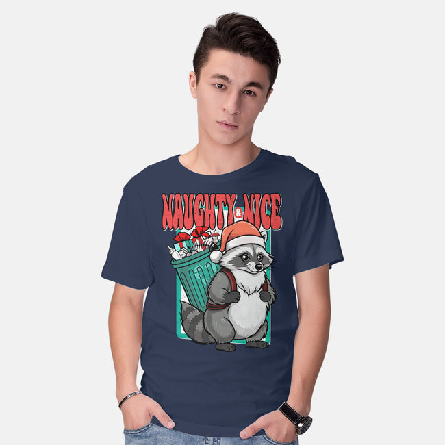 Naughty And Nice Santa-Mens-Basic-Tee-palmstreet