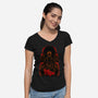 Granny X Alien-Womens-V-Neck-Tee-spoilerinc