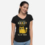 Crazy Is Relative-Womens-V-Neck-Tee-kg07