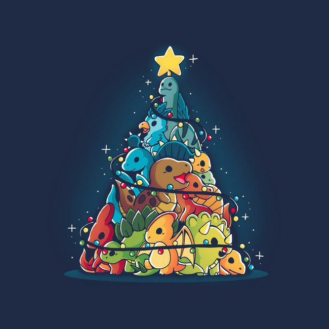 Christmas Tree Dinosaurs-Womens-Basic-Tee-Vallina84