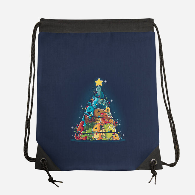 Christmas Tree Dinosaurs-None-Drawstring-Bag-Vallina84