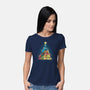 Christmas Tree Dinosaurs-Womens-Basic-Tee-Vallina84
