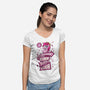 Pinkie Pony Club-Womens-V-Neck-Tee-ChristaDoodles