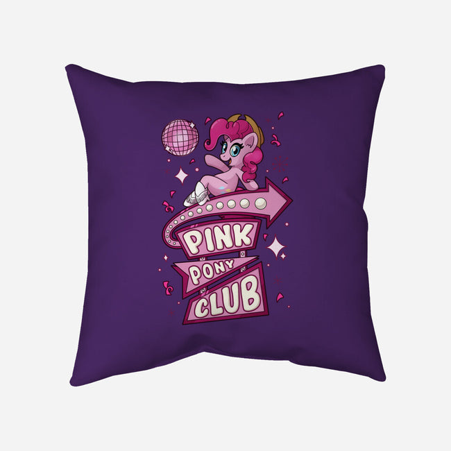 Pinkie Pony Club-None-Removable Cover w Insert-Throw Pillow-ChristaDoodles