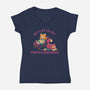 My Cat Is My Pspsychologist-Womens-V-Neck-Tee-worlddominationforcats