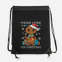 Phone Home For Christmas-None-Drawstring-Bag-Vallina84