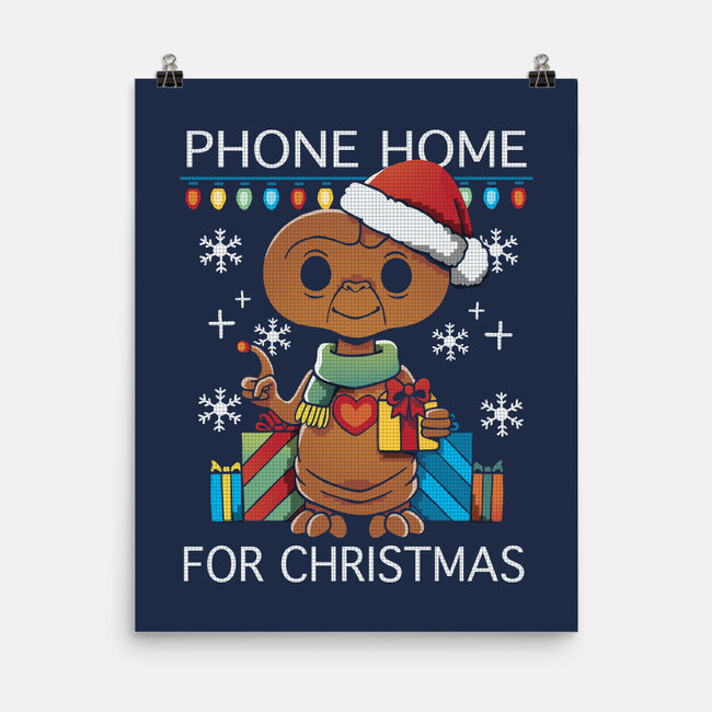 Phone Home For Christmas-None-Matte-Poster-Vallina84