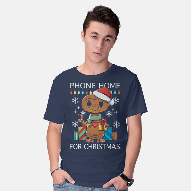 Phone Home For Christmas-Mens-Basic-Tee-Vallina84