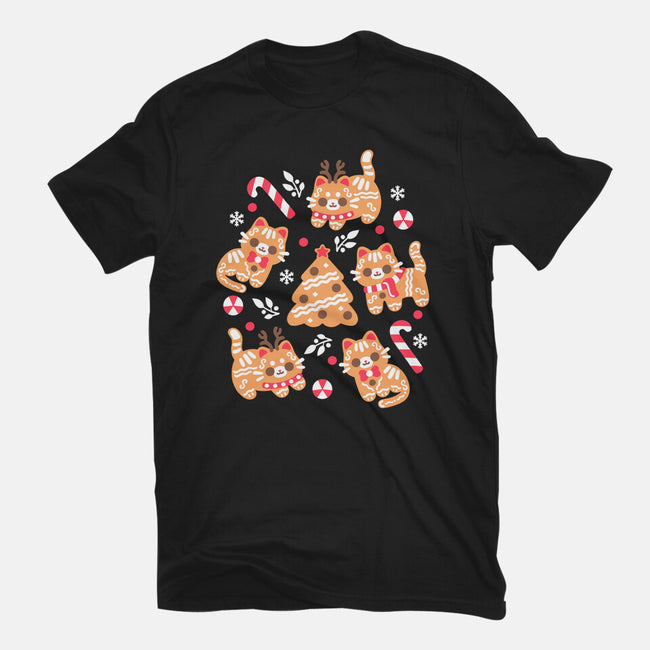 Gingerbread Cats-Unisex-Basic-Tee-NemiMakeit