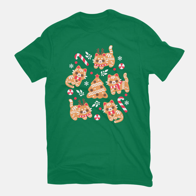 Gingerbread Cats-Mens-Basic-Tee-NemiMakeit