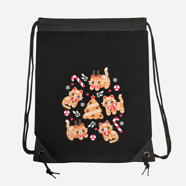 Gingerbread Cats-None-Drawstring-Bag-NemiMakeit