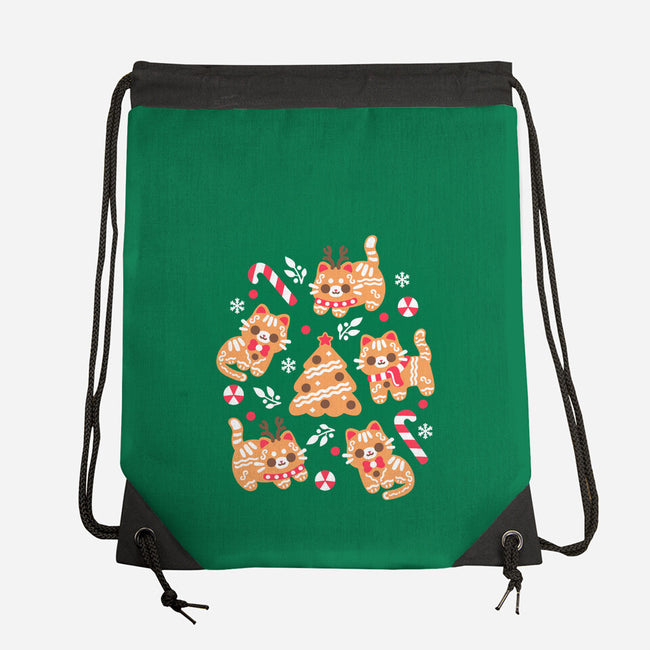 Gingerbread Cats-None-Drawstring-Bag-NemiMakeit