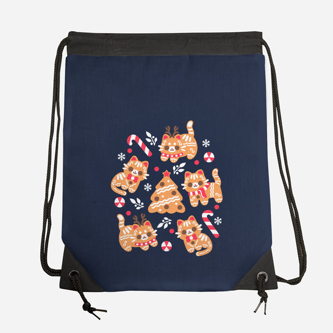 Gingerbread Cats-None-Drawstring-Bag-NemiMakeit