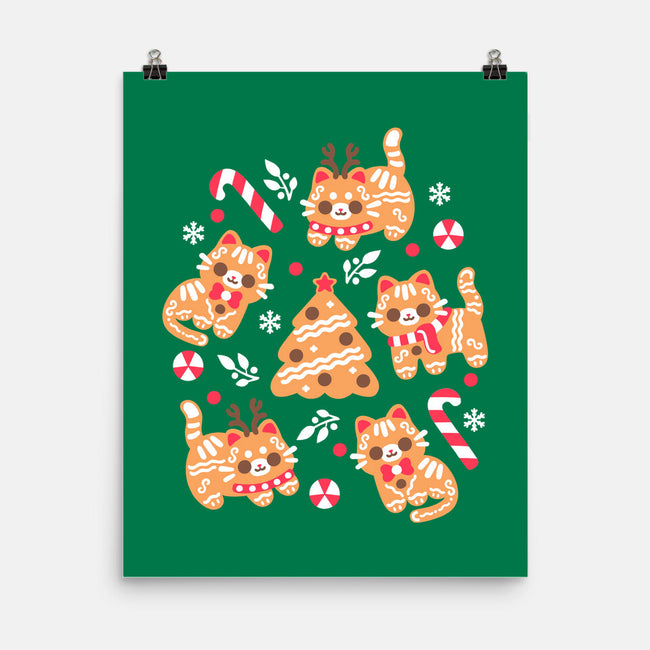 Gingerbread Cats-None-Matte-Poster-NemiMakeit