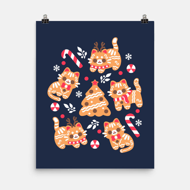 Gingerbread Cats-None-Matte-Poster-NemiMakeit