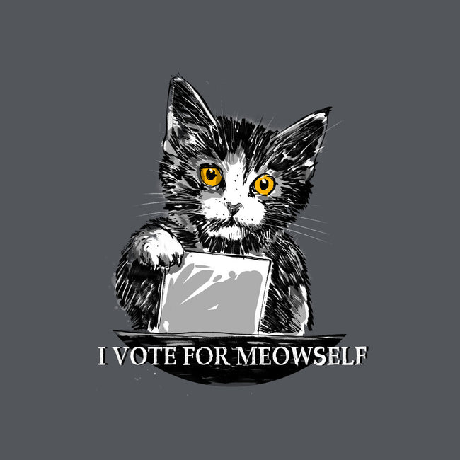 I Vote For Meowself-Unisex-Pullover-Sweatshirt-kharmazero