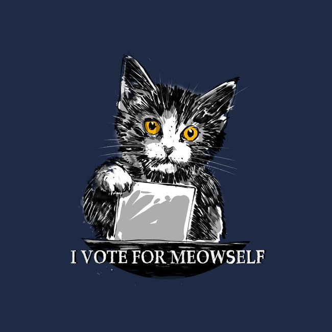 I Vote For Meowself-Unisex-Crew Neck-Sweatshirt-kharmazero