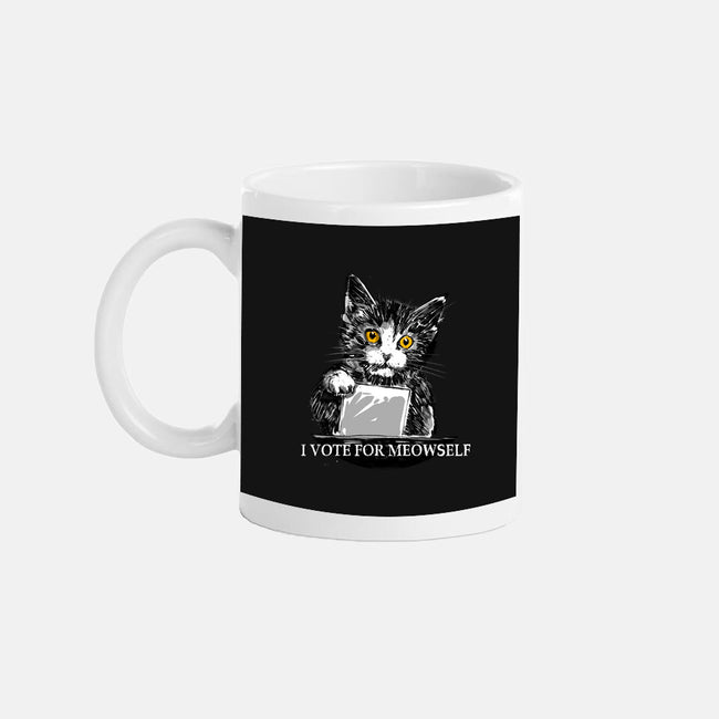 I Vote For Meowself-None-Mug-Drinkware-kharmazero