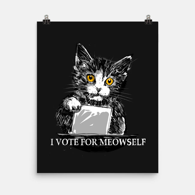 I Vote For Meowself-None-Matte-Poster-kharmazero