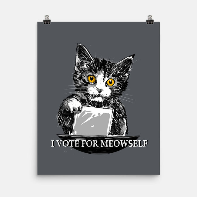 I Vote For Meowself-None-Matte-Poster-kharmazero