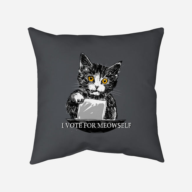 I Vote For Meowself-None-Removable Cover w Insert-Throw Pillow-kharmazero