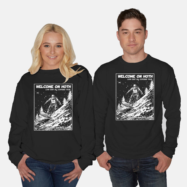 Welcome On Hoth-Unisex-Crew Neck-Sweatshirt-kharmazero