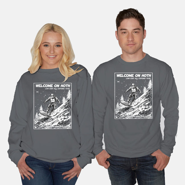 Welcome On Hoth-Unisex-Crew Neck-Sweatshirt-kharmazero
