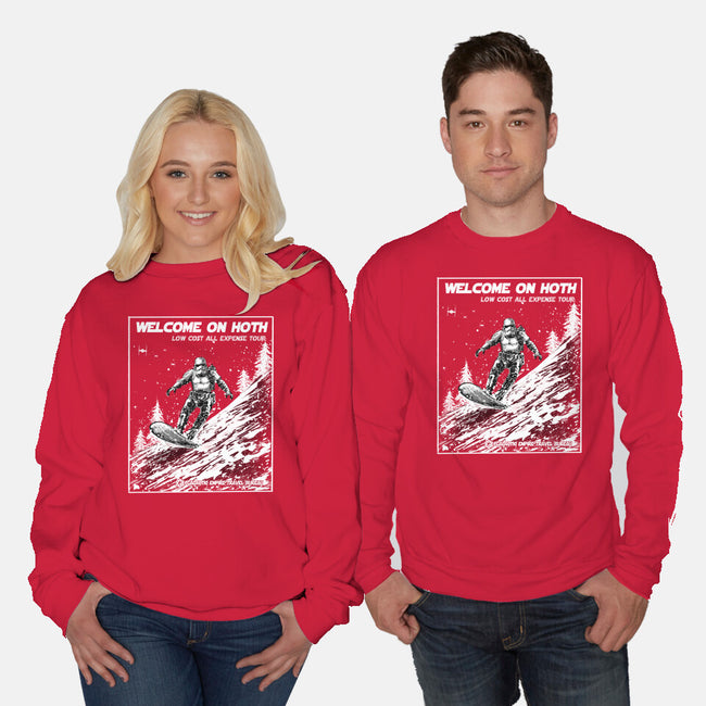 Welcome On Hoth-Unisex-Crew Neck-Sweatshirt-kharmazero