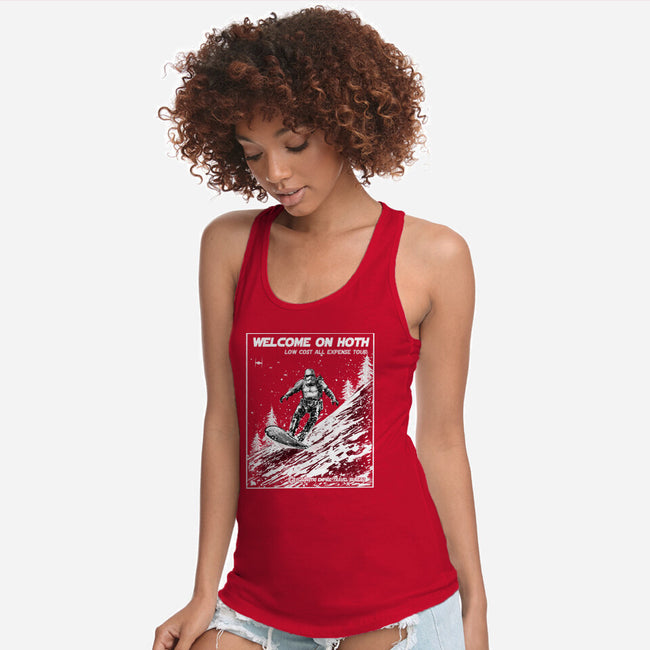 Welcome On Hoth-Womens-Racerback-Tank-kharmazero