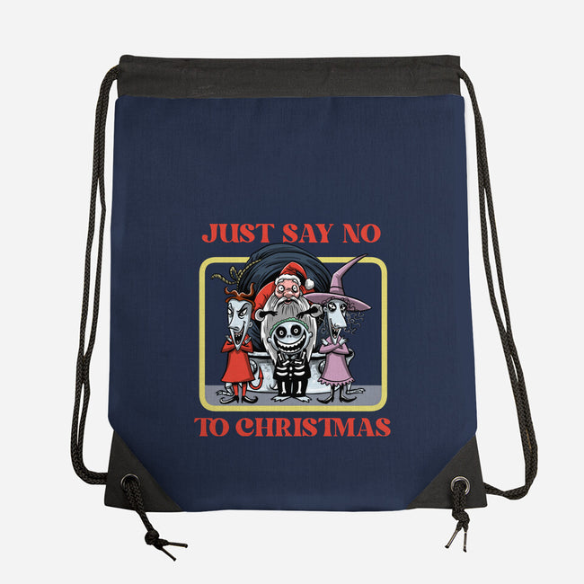 Say No To Christmas-None-Drawstring-Bag-zascanauta