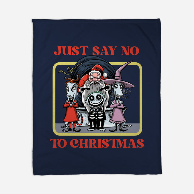 Say No To Christmas-None-Fleece-Blanket-zascanauta