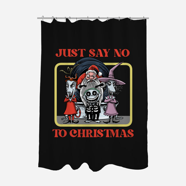 Say No To Christmas-None-Polyester-Shower Curtain-zascanauta