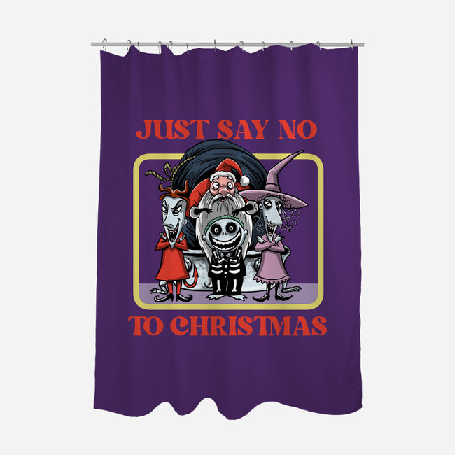 Say No To Christmas-None-Polyester-Shower Curtain-zascanauta