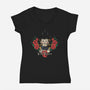 V For Vegeta-Womens-V-Neck-Tee-turborat14