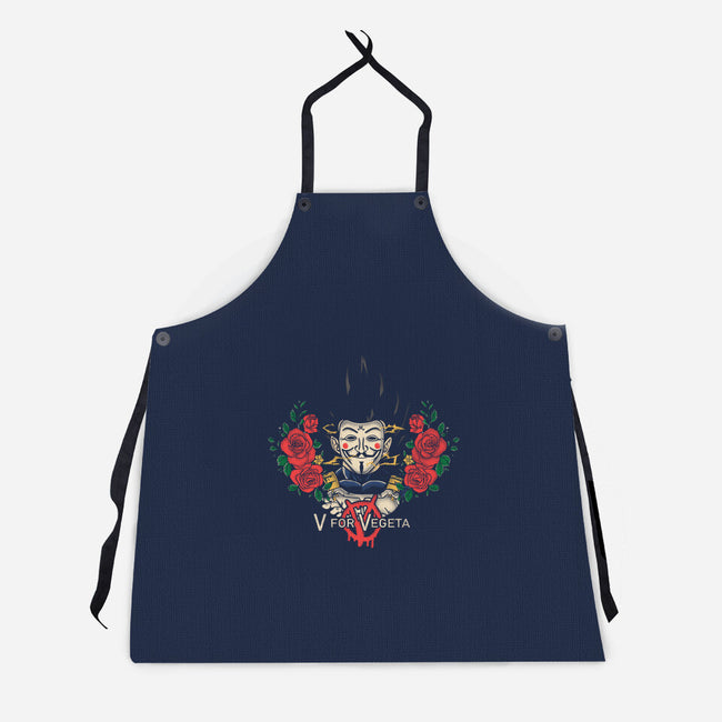 V For Vegeta-Unisex-Kitchen-Apron-turborat14