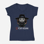 V For Vegan-Womens-V-Neck-Tee-zascanauta