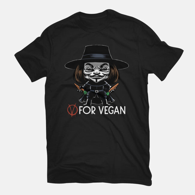 V For Vegan-Mens-Basic-Tee-zascanauta