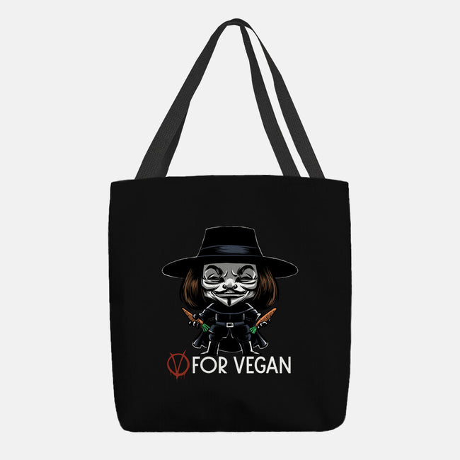 V For Vegan-None-Basic Tote-Bag-zascanauta