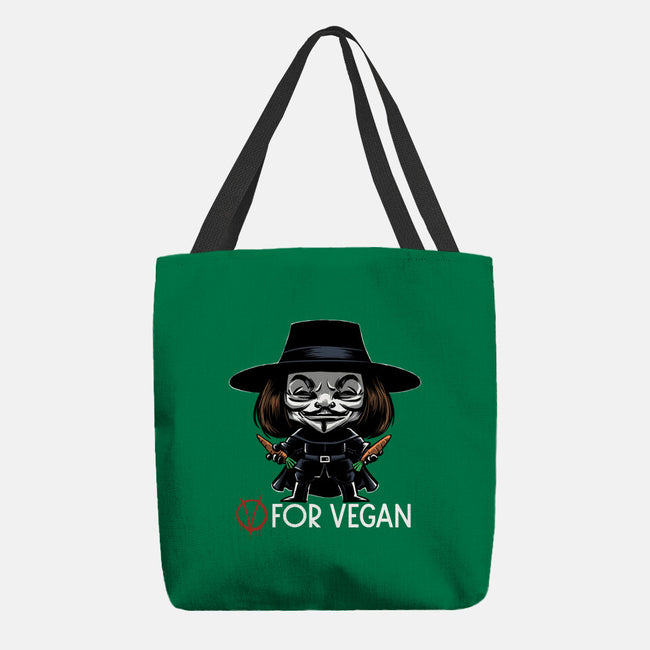 V For Vegan-None-Basic Tote-Bag-zascanauta