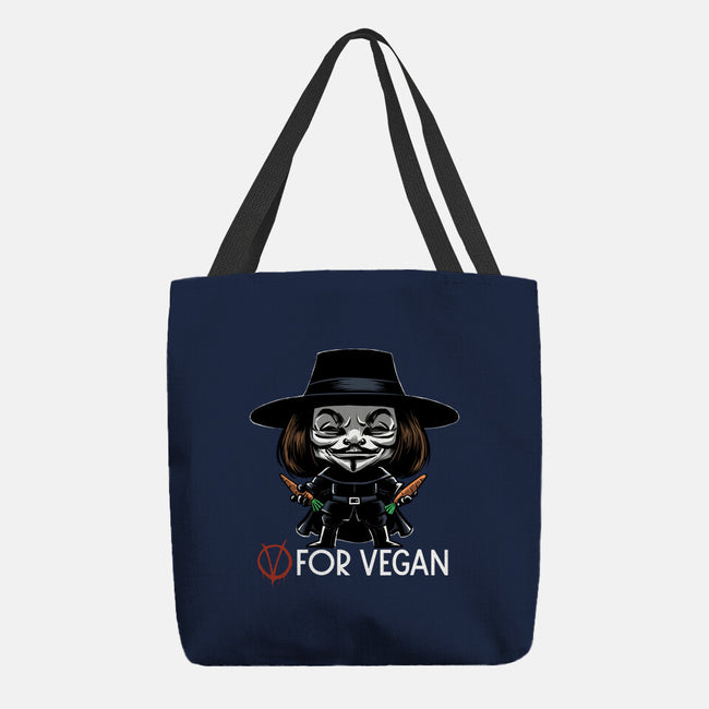 V For Vegan-None-Basic Tote-Bag-zascanauta